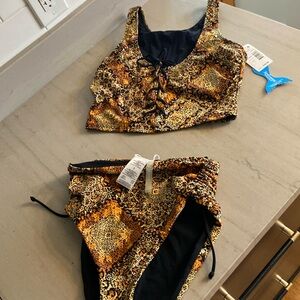 SkinnyDippers by MiracleSuit-animal print two piece